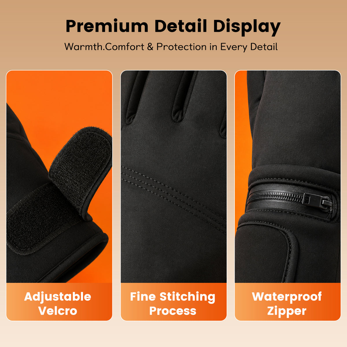 Icefolwer Heated Gloves Liners for Men Women Rechargeable Electric Heated Work Gloves with 3 Heat Settings Touchscreen for Hunting Skiing Cycling Hiking Winter Outdoor