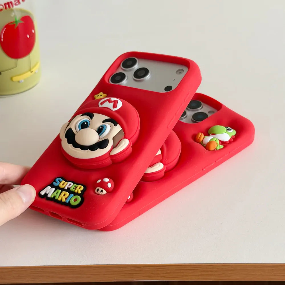 Coque iPhone Mario - Support Grip 3D