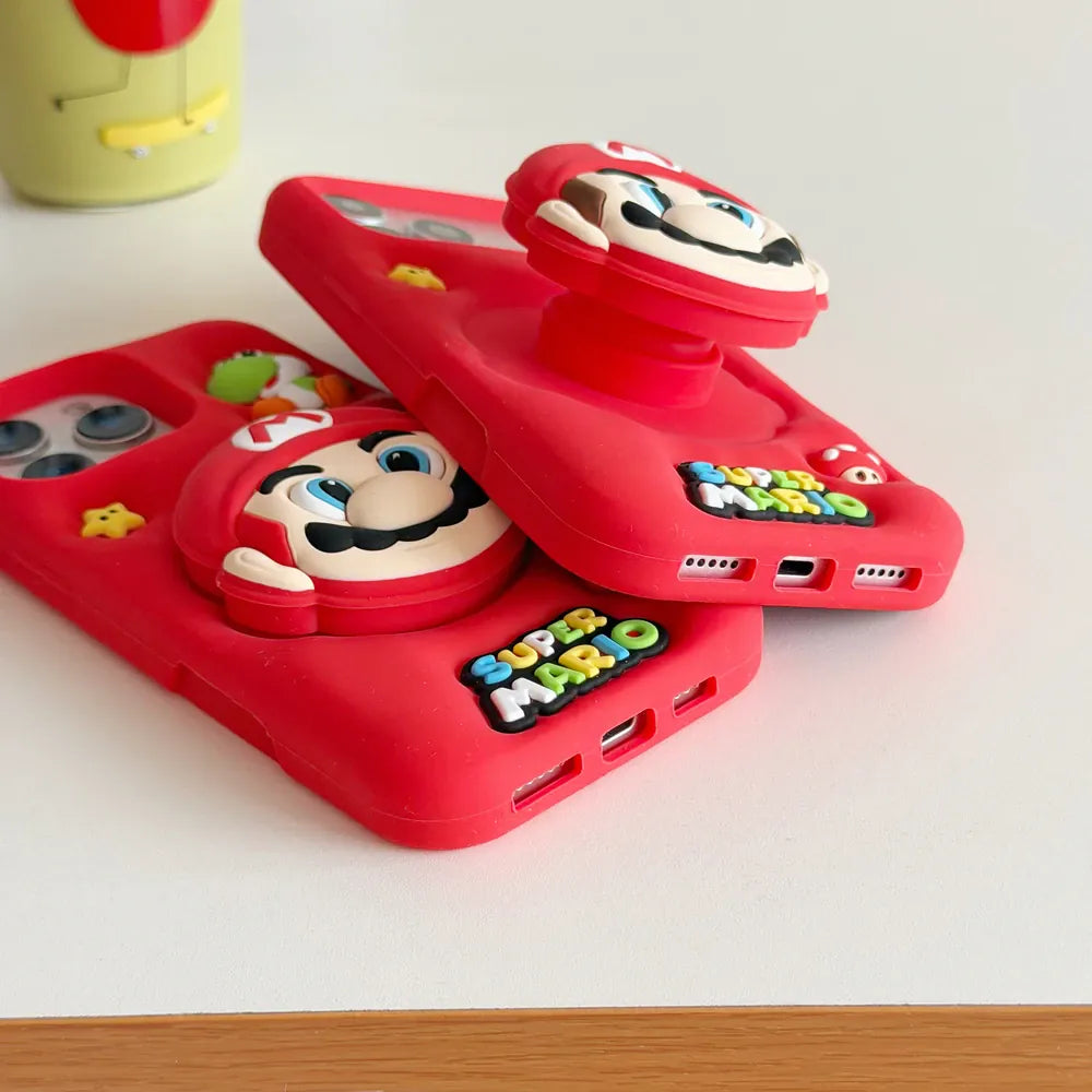 Coque iPhone Mario - Support Grip 3D