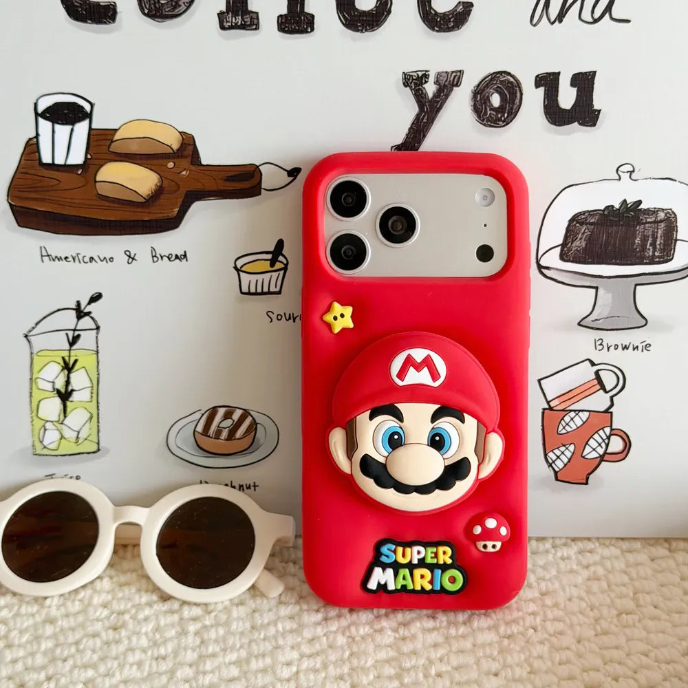 Coque iPhone Mario - Support Grip 3D