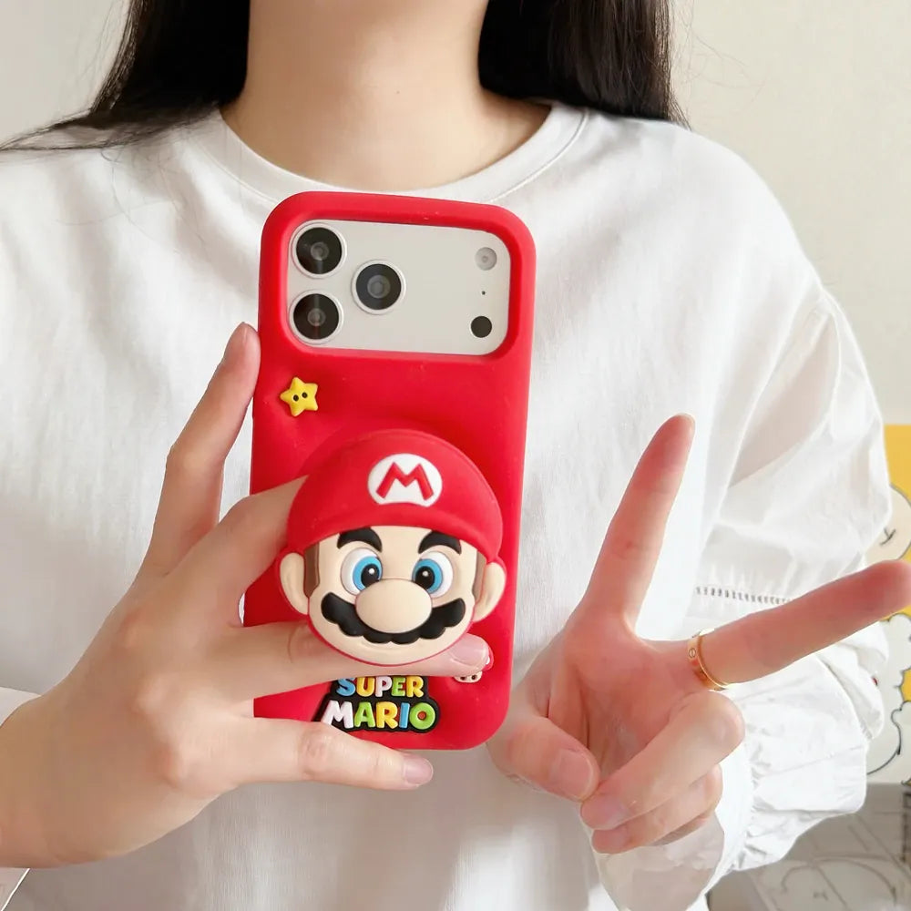 Coque iPhone Mario - Support Grip 3D