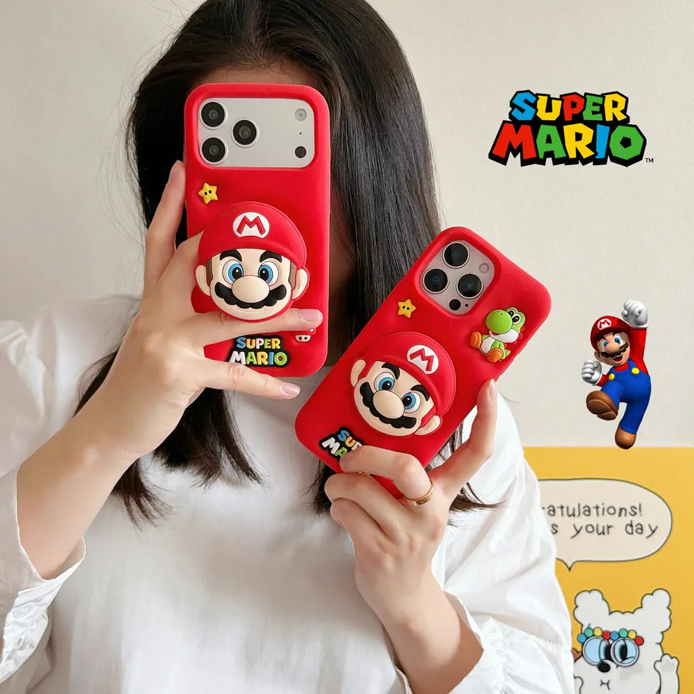Coque iPhone Mario - Support Grip 3D