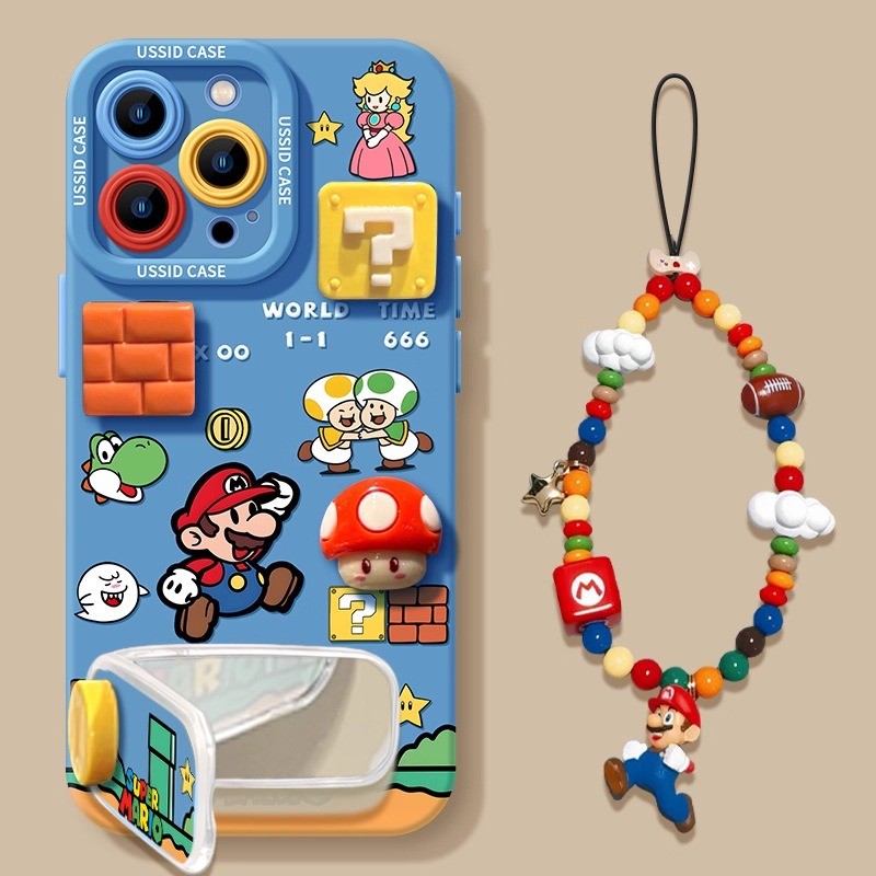 Mario Blocks Phone Case Fun Building Block Cover for iPhone 17 / Pro / Max