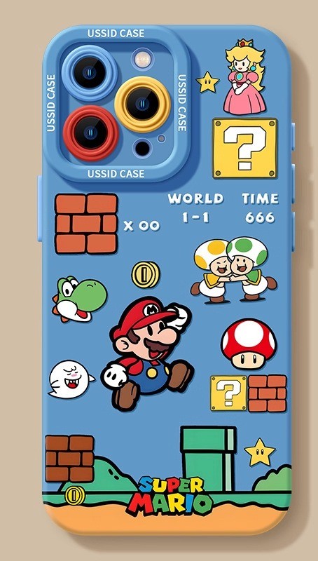 Mario Blocks Phone Case Fun Building Block Cover for iPhone 17 / Pro / Max