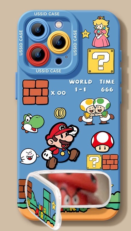 Mario Blocks Phone Case Fun Building Block Cover for iPhone 17 / Pro / Max